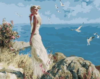 

DRAWJOY Framed Picture Painting By Numbers Painting & Calligraphy Coloring By Numbers For Living Room Home Decor GX5705