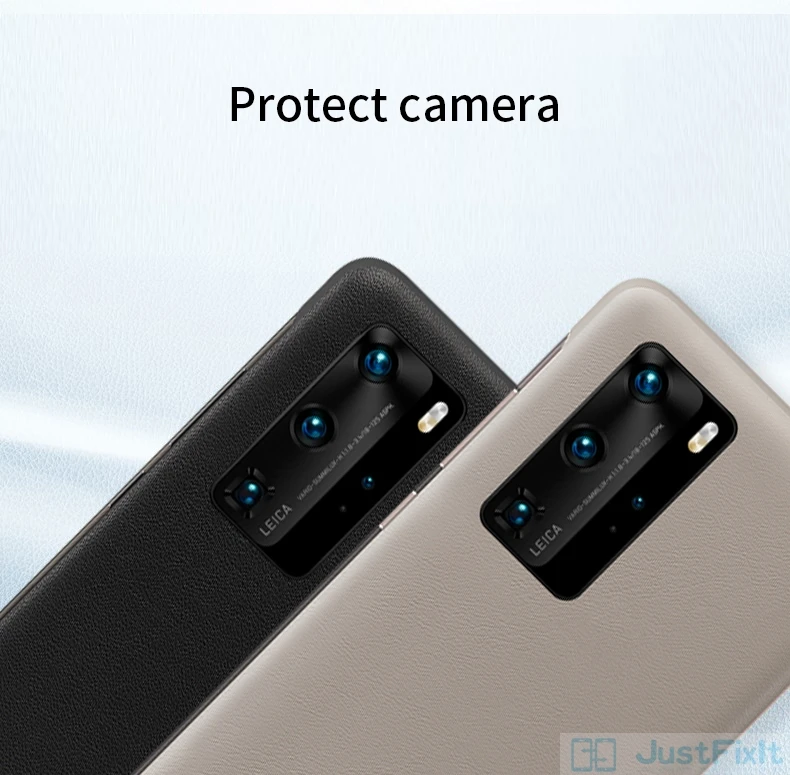 huawei waterproof phone case Năm 100% Chính Thức Huawei P40pro P30pro Ốp Lưng Flip View Thông Minh Dễ Thương Da Huawei P40 Pro P30 Pro Ốp Lưng Nắp Nguyên Bản huawei phone cover