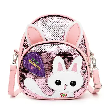 

2019 new cute baby girl mini backpack fashion sequins cartoon rabbit school bag kindergarten children backpack