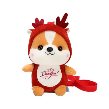 

Cartoon small handbag 2020 new fashion Shiba Inu plush Akita Dog doll cute girl shoulder bag Messenger bags