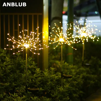 

1pcs Outdoor LED Solar Fireworks Lights 90/150 LEDs Waterproof String Fairy Light For Home Garden Street Christmas Decoration