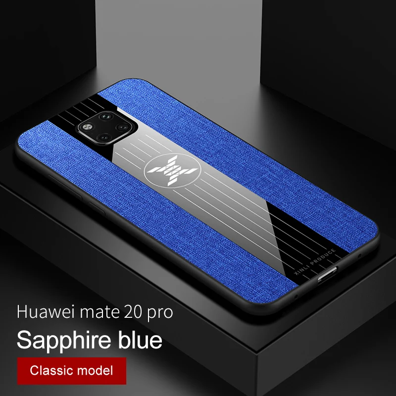 only blue case Для huawei mate 20 Pro Чехол Роскошная жесткая ткань с кольцом магнитный штатив тонкая защитная задняя крышка для huawei mate 20 lite mate 20 - Цвет: only blue case
