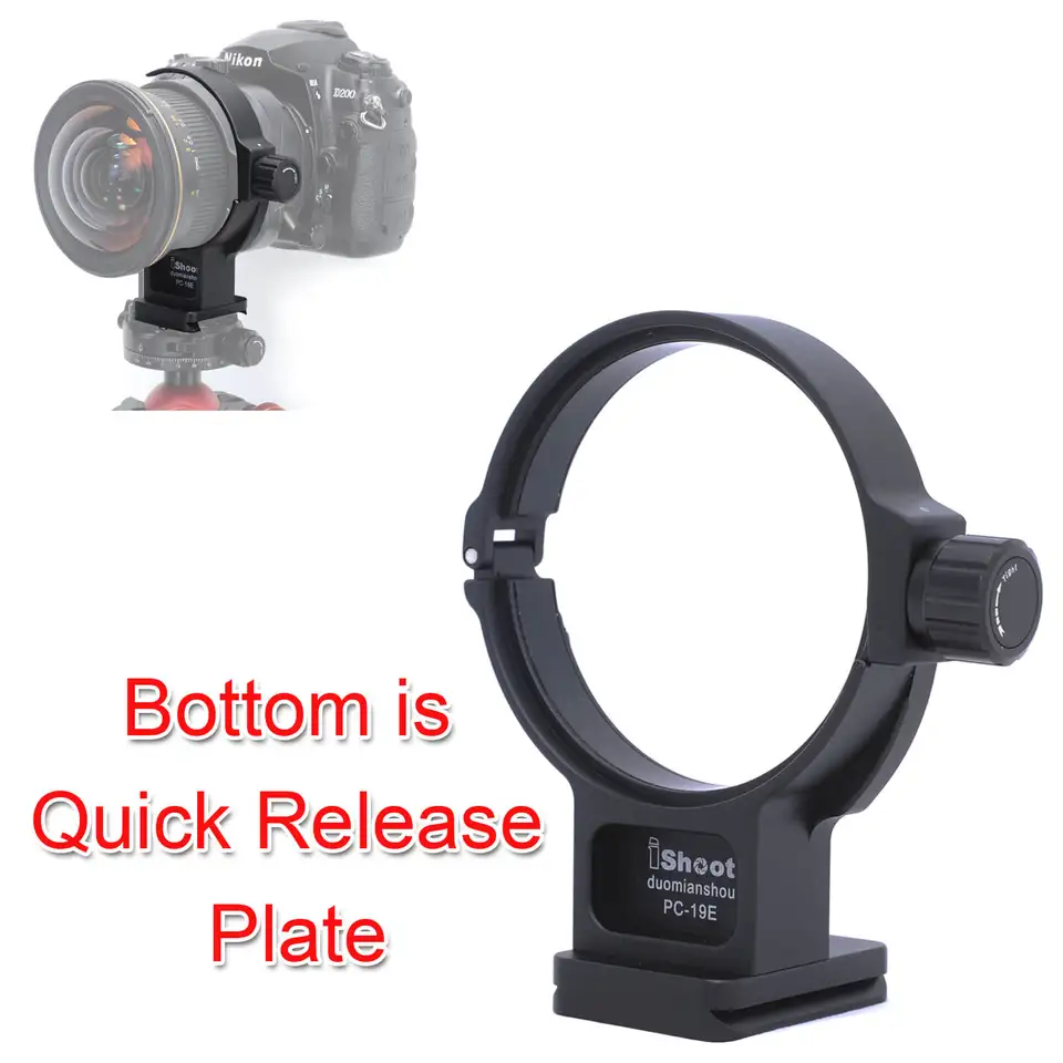 Collier De Pied Pour Objectif Nikon 19mm F/4E ED – Neuf, Marque IShoot
