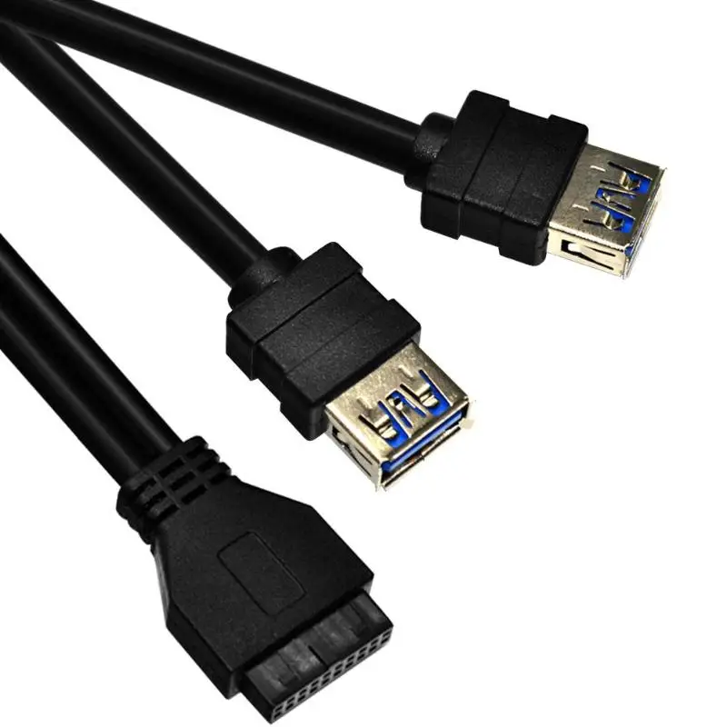 Кабель адаптер для передней панели с 20 контактным на 2 USB 3 0 прочная