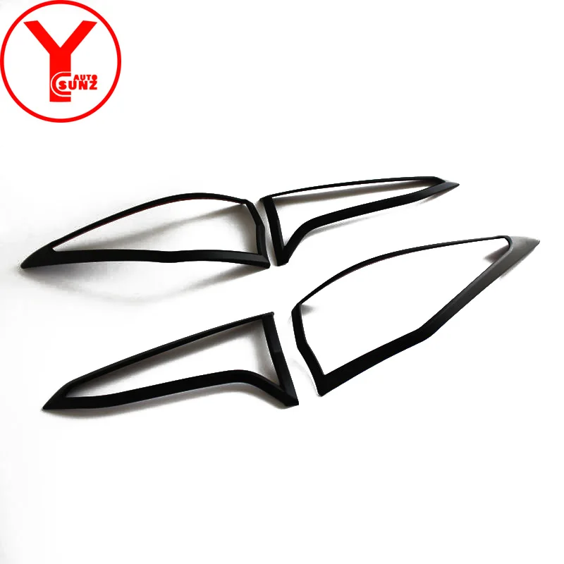 Черный хвост светильник крышка для Toyota Hilux Fortuner SW4 2016 2017 2018 2019 хромированный