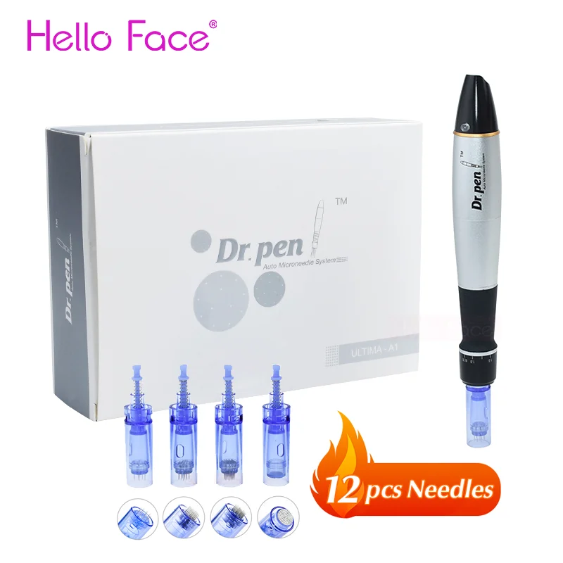 Dr. Pen Ultima A1 Derma Pen Micronnedling Con Cartucce Ad Ago Pmu Mts Microneedle Pen Face Care Beauty Machine