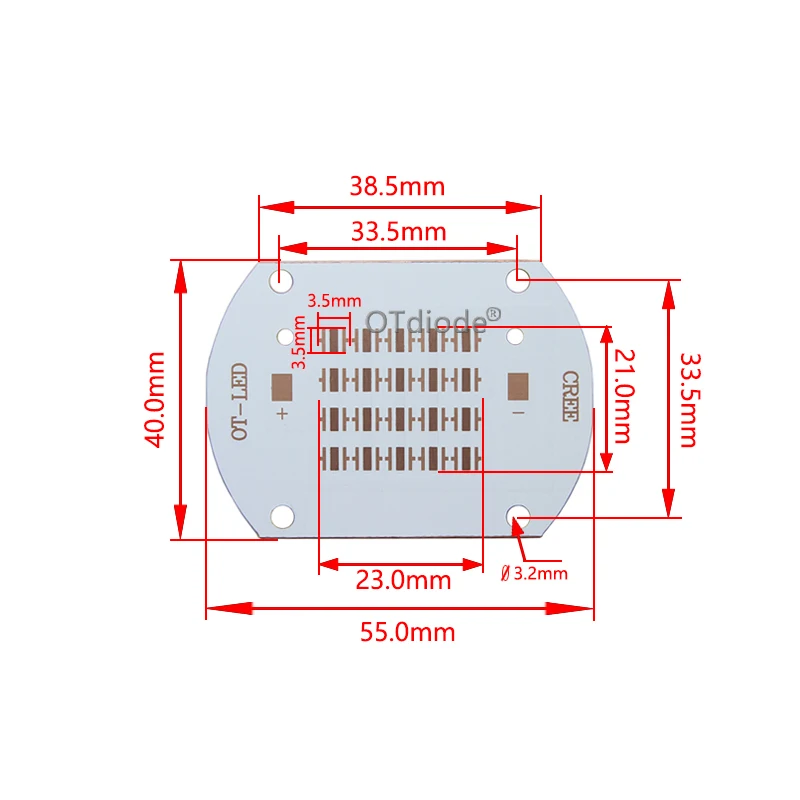 Cree xpe xpg xte 3535 медная печатная плата XML2 T6 XHP50-5050 серии Led радиатор Тепловая разделительная лампа лаза может использоваться для 10 Вт-100 Вт