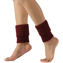 Женские зимние теплые вязаные гетры вязанные крючком Леггинсы Slouch Boot женские зимние теплые вязаные меховые ножки гетры однотонные носки