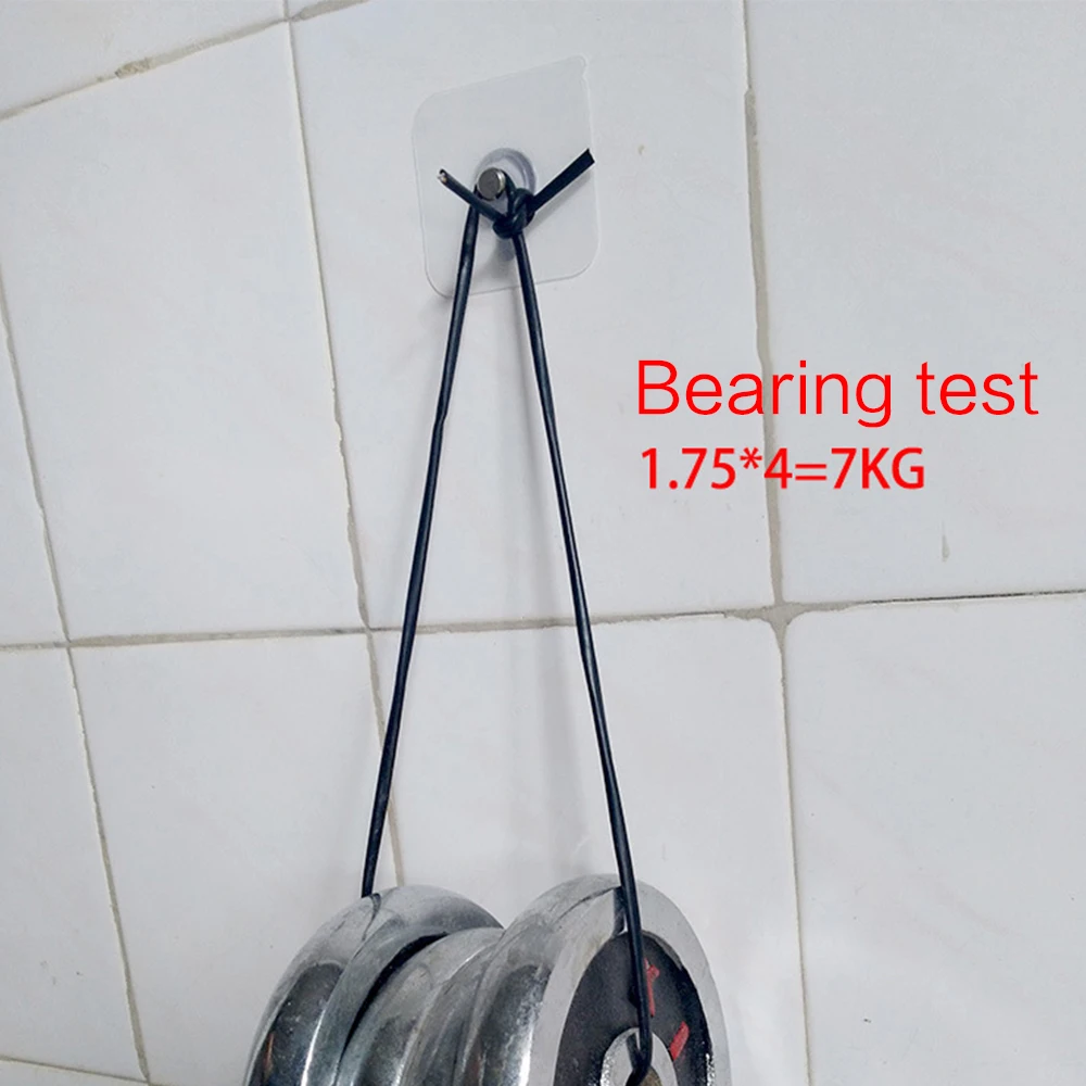 4 шт. Висячие ногти прозрачные для кухни ванной крючок вешалка клейкие крестиком