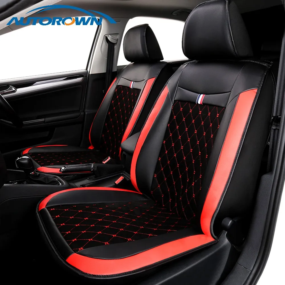 AUTOROWN Автомобильные чехлы из экокожи с алькантарой для Toyota Mercedes Kia LADA Hyundai Lexus