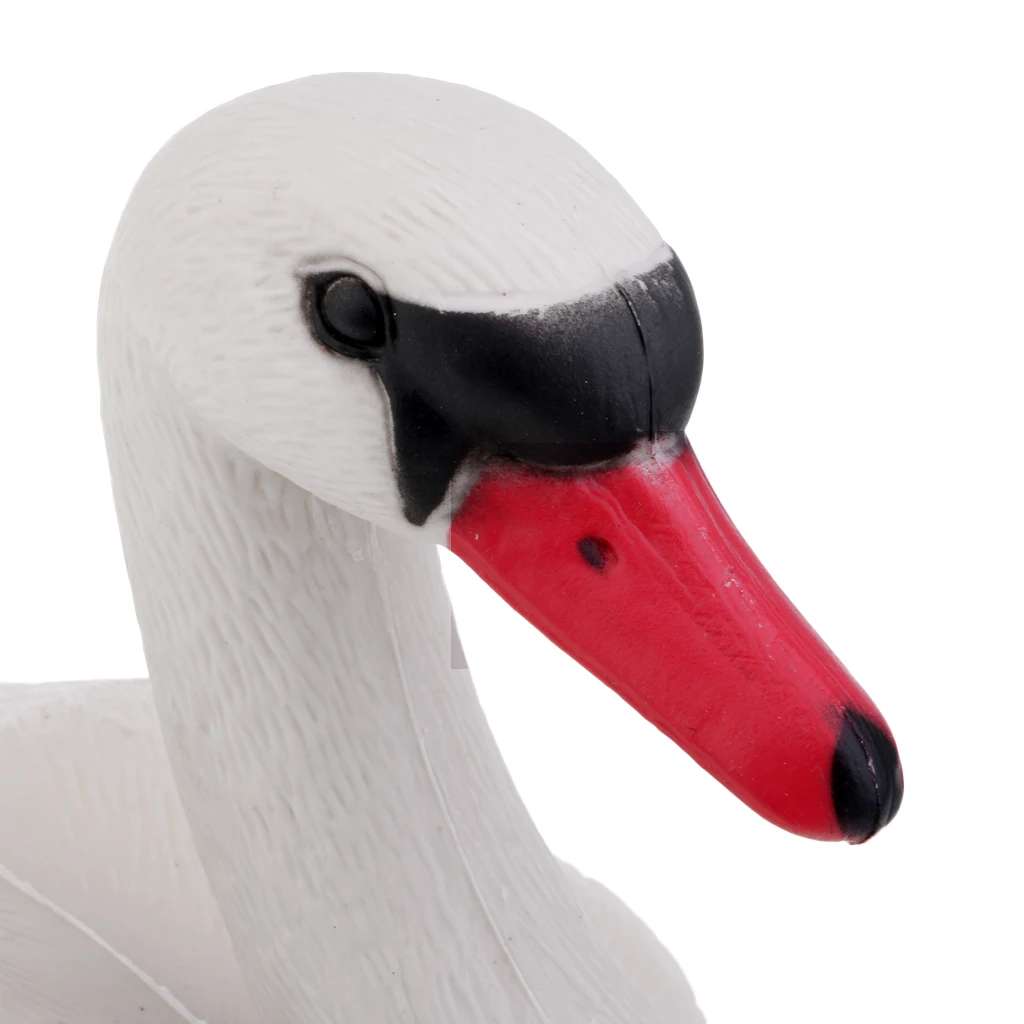 3D Full Size Floating White Swan Decoy keep Canada geese away