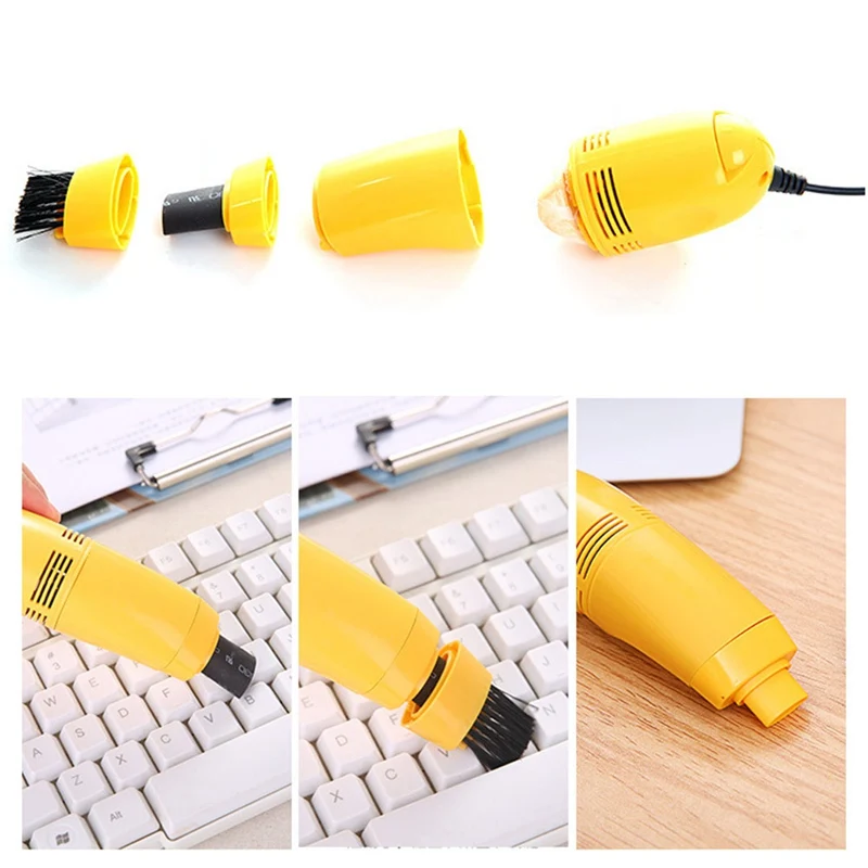 USB Handheld Mini Vacuum Cleaner for PC and Laptop - Computer Cleaning Kit with Dust Brush for Home and Office Desks Description Image.This Product Can Be Found With The Tag Names Computer cleaners, Computer Office, Usb keyboard handheld mini vacuum cleaner pc laptop