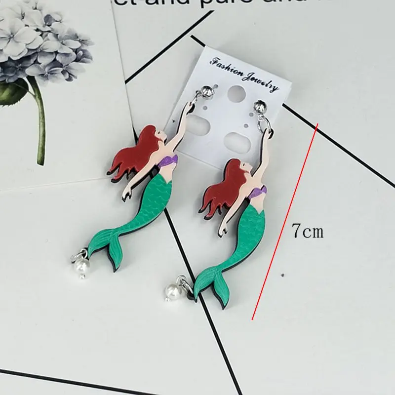 2019 Korean Fashion Long Earring Big Heart Figure Lips Tassel Geometric Acrylic Drop Earrings For Women Punk Jewelry Accessories