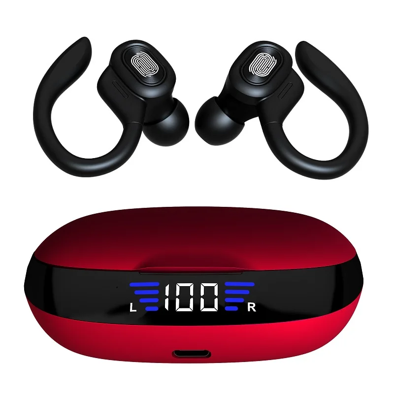 Беспроводные наушники TWS LED наушсветодиодный звук 9D Hi-Fi спортивные