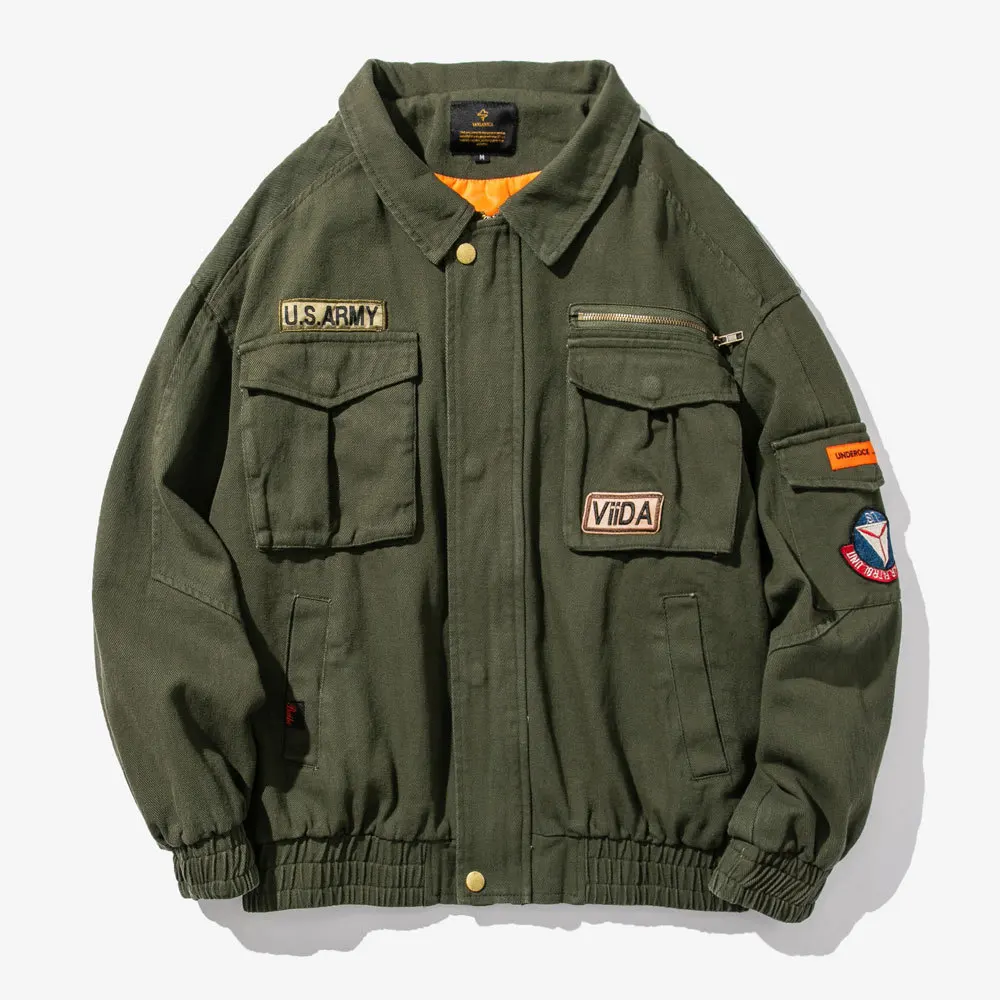 

Japanese-style Flight Suit Jacket Coat