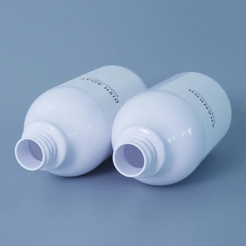 Pump Shampoo Bottle Lotion Dispenser White Elegant Durable Healthy for Soap Shampoo Storage Bottles Jars 500ml Storage Container
