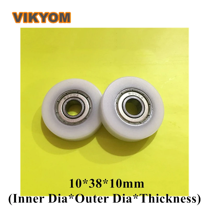 

10x38x10mm Coated POM 6000 Bearings Plastic Pulley Wheels Deep Groove Ball Bearing With Nylon Cage Sealed Bearing For Furniture