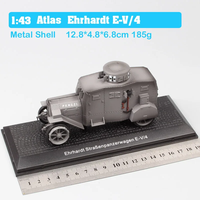 1:43 серии Atlas немецкие военные E-V/4 Ehrhardt БРОНИРОВАННЫЕ АВТОМОБИЛИ, грузовики танковые Diecasts и игрушечные машинки масштабные модели автомобиля Миниатюрные - Цвет: Ehrhardt Gray