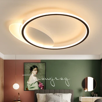 

VEIHAO Bedroom lamp modern minimalist led Ceiling Lights warm creative round study Ceiling Lamp living room balcony lamp Fixture