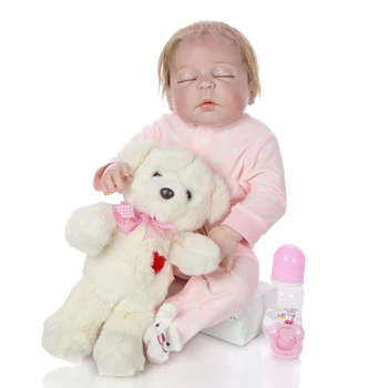 

Reborn toy juguetes 23" full silicone vinyl body reborn baby girl alive lol dolls children gift bebes reborn bonecas