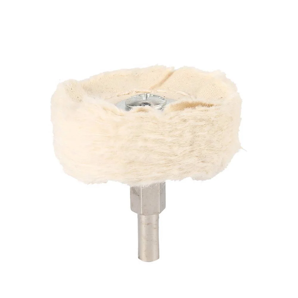 5Pcs 6mm Metal Mirror Grinding Head Buffing Wheel Rims For Drill Polishing Mop Car Motorcycle Kit For Mag Wheels Cotton Pad
