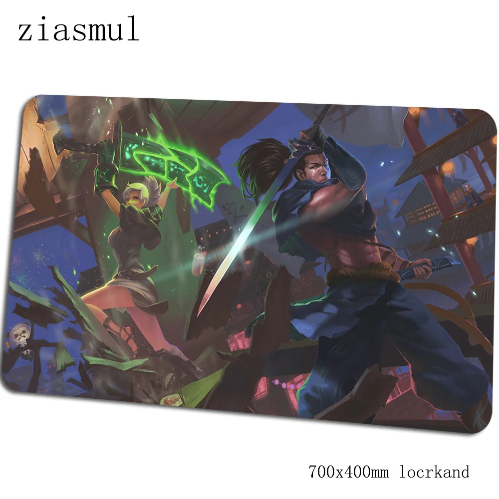 Yasuo коврик для мыши HD шаблон компьютерный коврик 70x40 см игровой коврик для мыши большая Очаровательная клавиатура со встроенной мышью игры ПК геймер стол - Цвет: Size 700x400x2mm