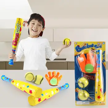

1 Set Kids Baseball Toy Parent-child Interaction Baseball Toy Set Outdoor Mini EVA Ball Catching Game