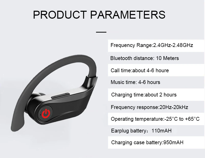 TWS Bluetooth наушники спортивные наушники с шумоподавлением истинные Беспроводные наушники с микрофоном водонепроницаемый дисплей power Pro