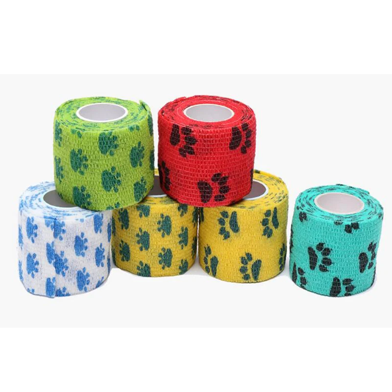 New Pet Self-adhesive Elastic Bandage Printed Non-woven Self-adhesive Bandage Sports Bandage Bandage Tape