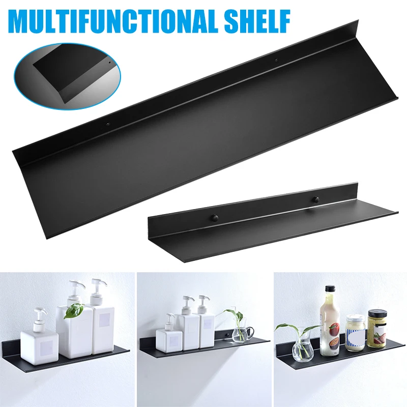 

Bathroom Shelves Kitchen Wall Shelf Shower Storage Rack Bathroom Accessories Rectangle Aluminum P666