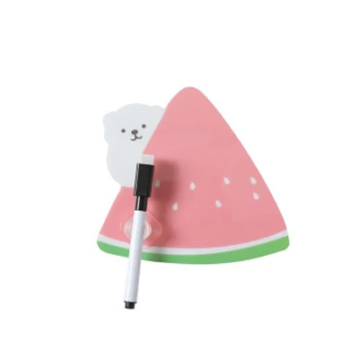 3pcs-Watermelon 3 шт./компл. сообщение наклейки на холодильник в перезаписываемый доски для записей стены мультфильм декоративные клей сообщение наклейки с ручкой - Цвет: 3pcs-Watermelon