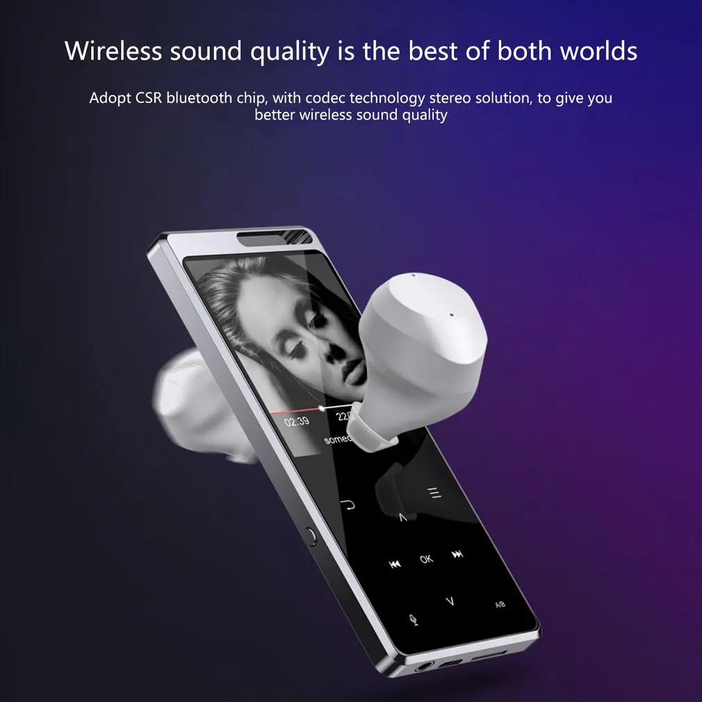 2.4 Inch Screen K7 Wireless External Mp3 Touch Screen Mp4 Music Player Student Version Mp3 Player Walkman