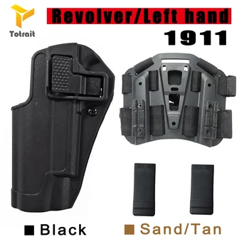

TOtrait revolver/left hand CQC Leg Gun Holster for colt 1911 gun accessories Tactical Holster Gun Holster Leg Adapter