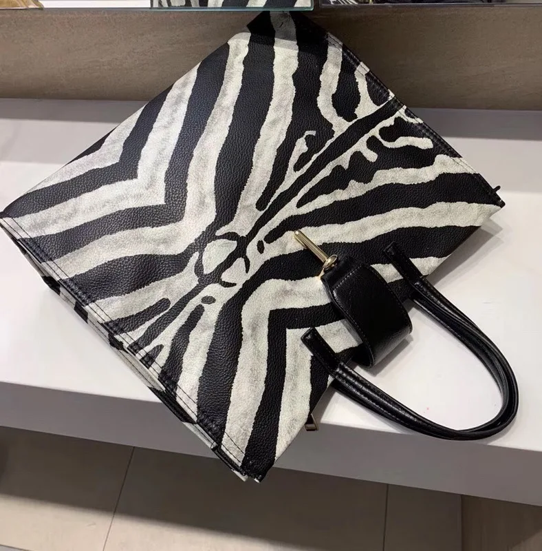 Модные сумки с рисунком зебры, большая женская сумка, Высококачественная кожаная повседневная женская сумка на плечо, Большая вместительная сумка-мессенджер