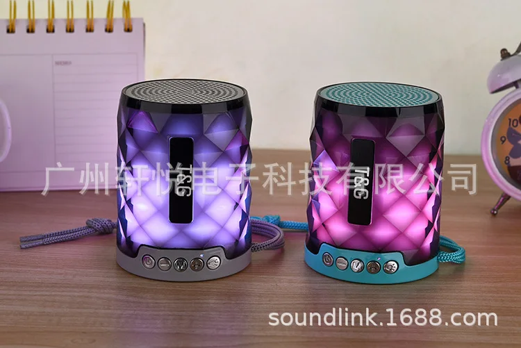 Горячая Tg155 красочный светильник беспроводной Bluetooth открытый портативный карты Instert аудио мини спортивный сабвуфер динамик