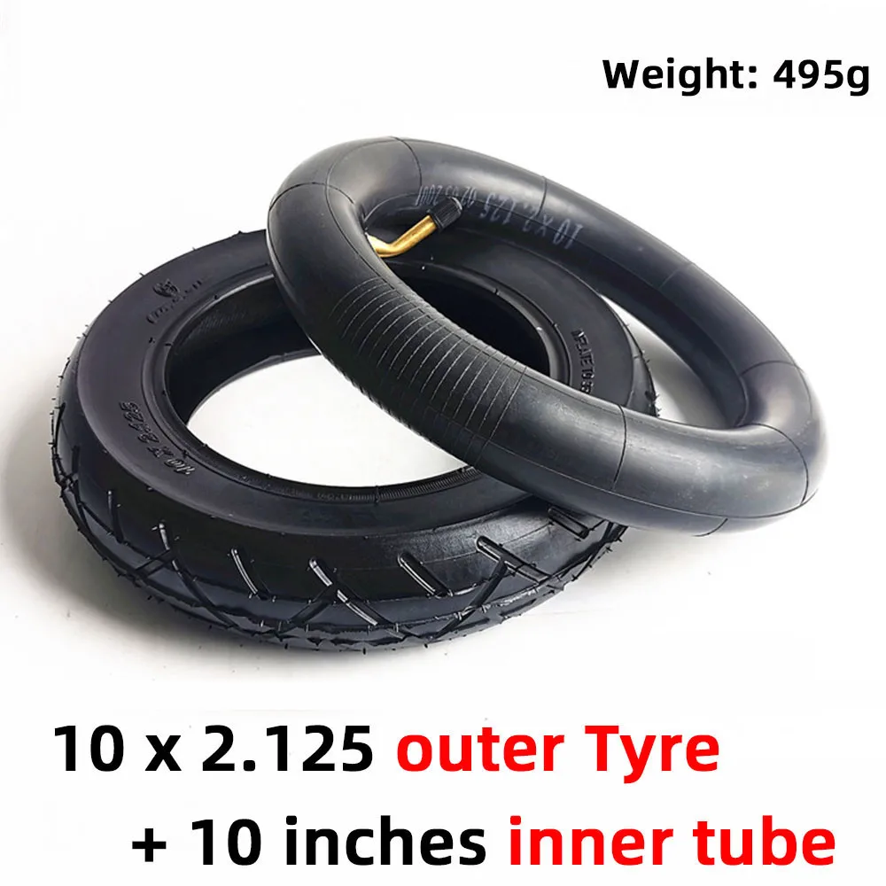 10 inches outer Tyre and Inner Tube 10X2/2.125 with bent Valvefor electric Gas Scooter & Electric Scooter or Tricycle Bike Kids