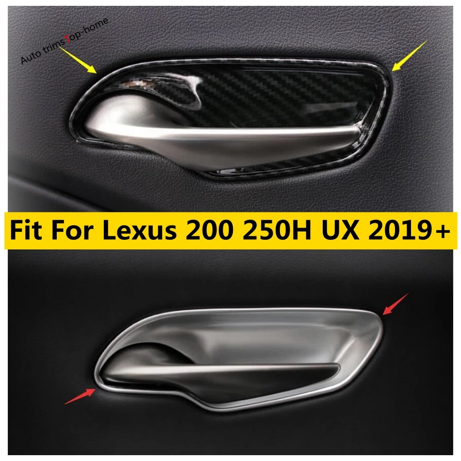 

Car Inner Door Pull Handle Bowl Panel Cover Trim Carbon Fiber / Matte Interior Accessories For Lexus UX 200 250H 2019 - 2023