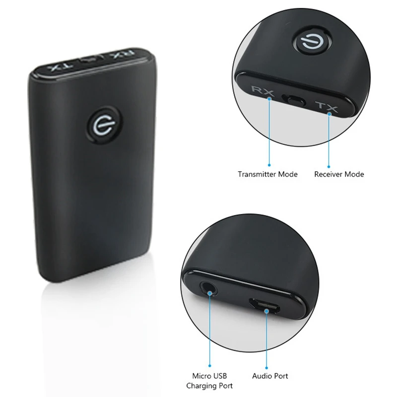 Bluetooth 5 0 Transmitter Receiver 2 IN 1 Wireless 3 5mm o Adapter RX TX for PC TV Headphones Home Sound