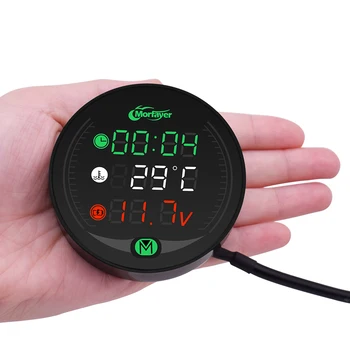 

Motorcycle Gauge Display Table Voltmeter Water Temp Clock Time USB For KAWASAKI GTR1400 Concours Z1000SX NINJA 1000 H2 H2R ZX10R