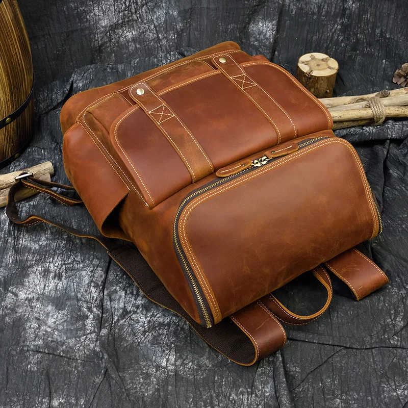 Genuine Leather 15.6 Laptop Backpack