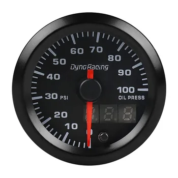 

Dyno Racing 2 Inch 52mm Digital Pointer 7 Color LED 0-100 Psi Oil Pressure Gauge Meter with Sensor