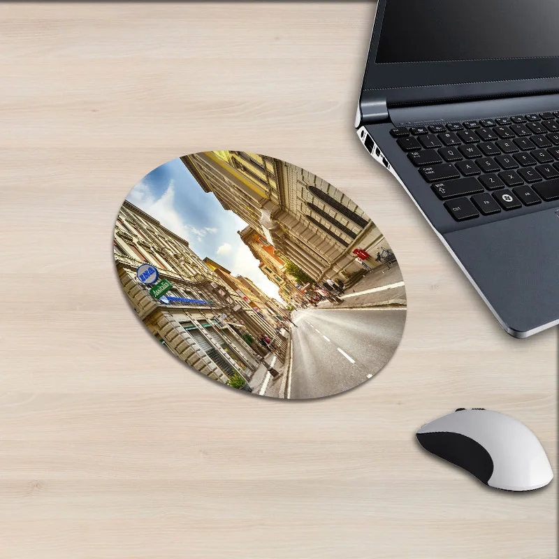 Круглый коврик для мыши XGZ резиновый нескользящий универсальный ноутбука