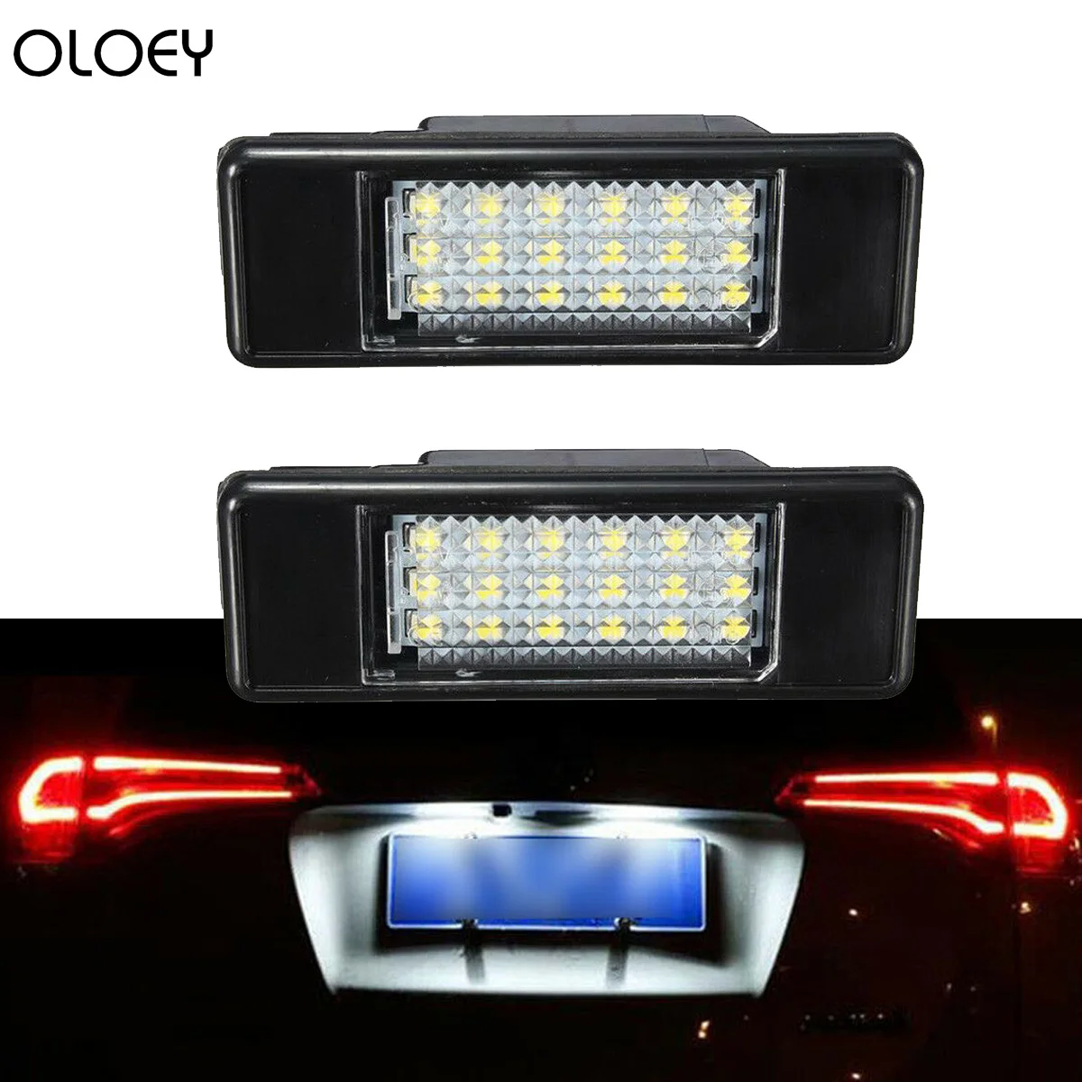 2X 18 LED License Plate Light Lamp Car Assembly tail light For Peugeot 106 207 307 308 406 407 Citroen Berlingo 2004-2009 | Автомобили и
