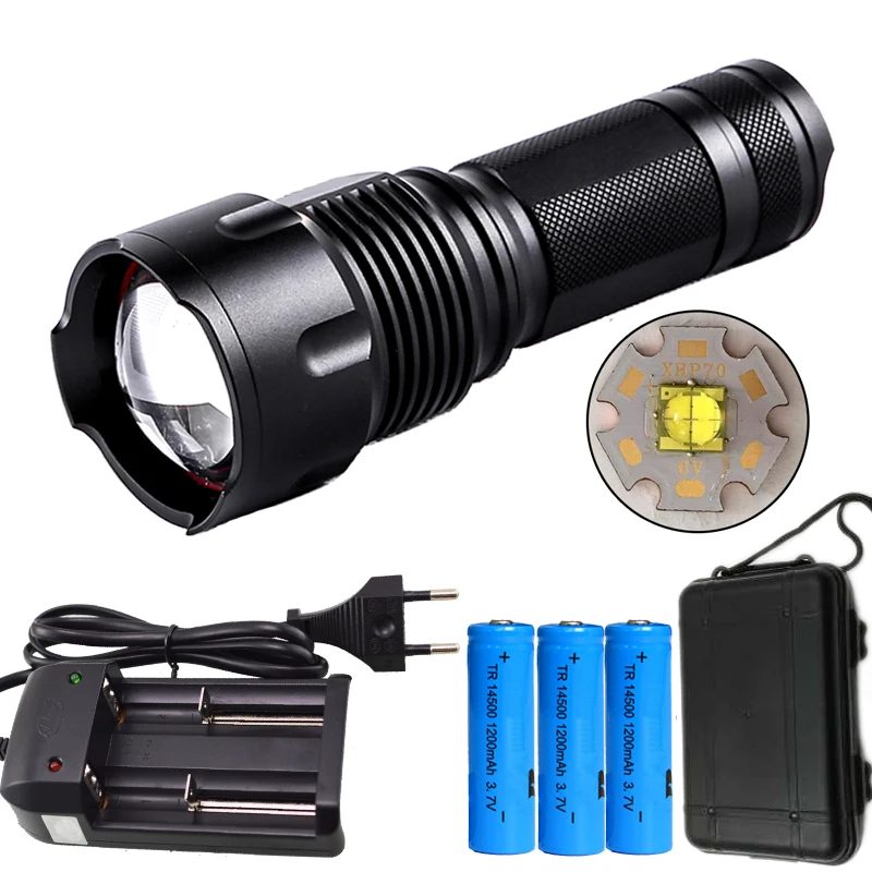 Option C Litwod Z401006 CREE XLamp XHP70.2 светодиодный фонарик водонепроницаемый фонарик мощность 3*14500 перезаряжаемая батарея масштабируемый портативный свет - Испускаемый цвет: Option C