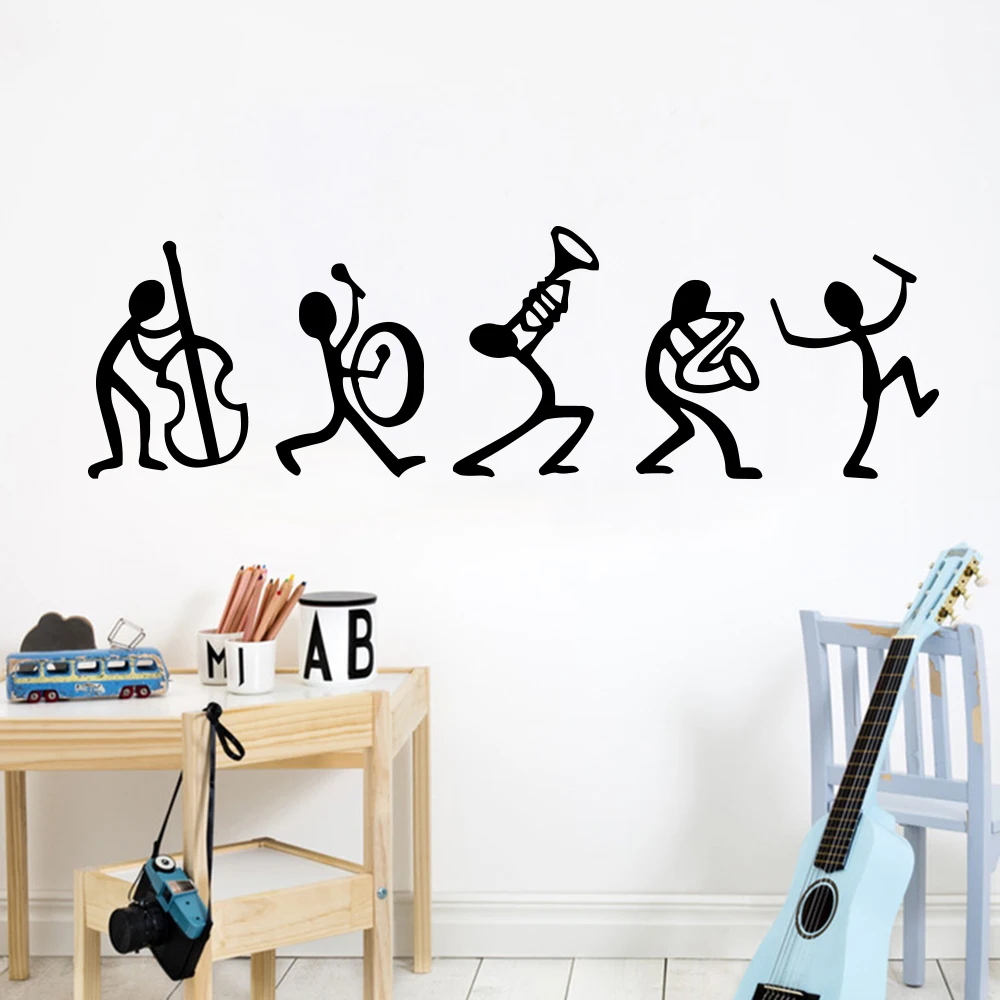Музыка виниловые настенные художественные наклейки деко дома гостиная украшение детской комнаты наклейки на стену плакат наклейки дизайн LW114