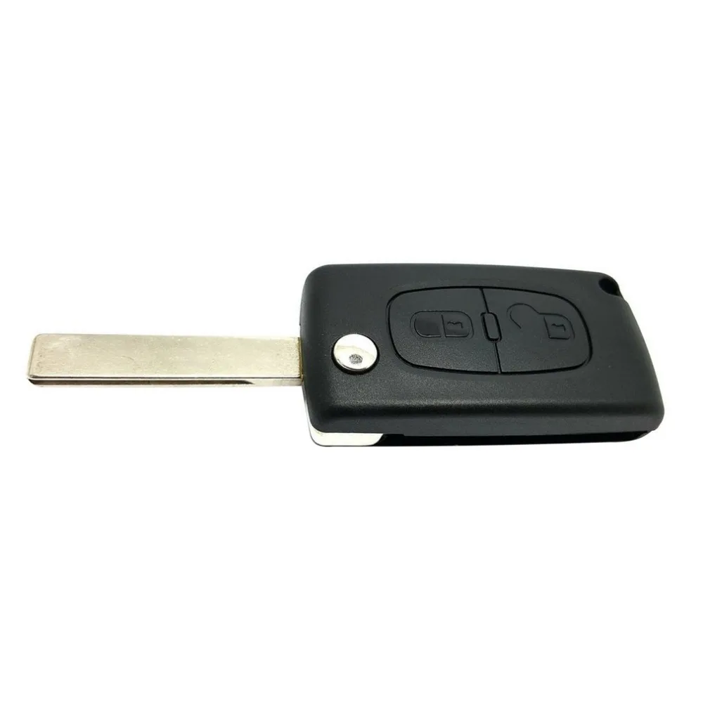 2 кнопки складной Корпус ключи Защитный чехол для peugeot 207 307 407 308 модификация автомобиля аксессуары