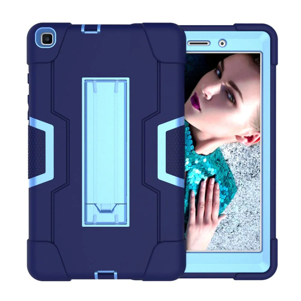 G OMESHIN For Samsung Galaxy Tab A 8.0 SM-T290 SM-T295 Tablet Case Shock-proof Kids Safe PC Silicon Hybrid Stand Full Body Cover - Цвет: G