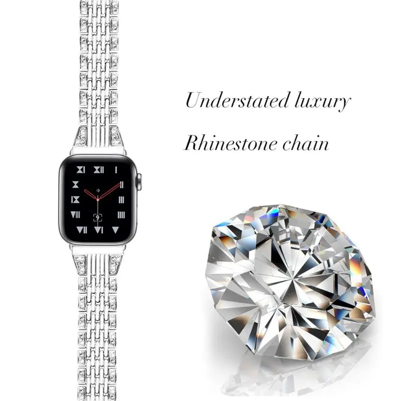 Роскошный браслет из нержавеющей стали для Apple Watch Series 1 2 3 4 ремешок Iwatch из нержавеющей стали 42 мм с адаптерами