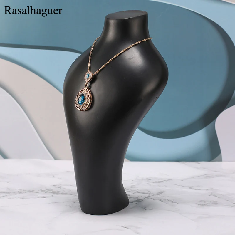 Newly Resin 3pcs/Lot Tall&Thin Necklace Earrings Jewelry Display Mannequin Jewelry Show Stand Model Window For Women