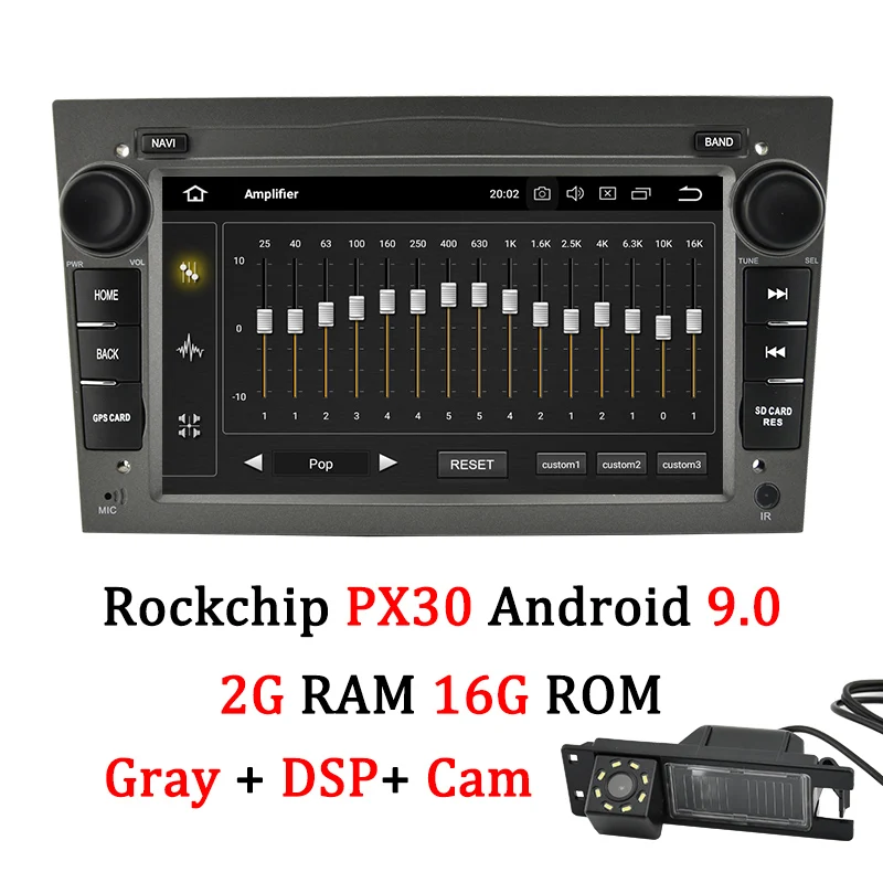 Автомобильный DVD gps навигатор AUTOTOP 2Din Opel для Opel Antara Vauxhall Meriva Vectra Opel Astra H Радио USB Bluetooth Автомобильный мультимедийный - Цвет: PX30 DSP Gray Cam